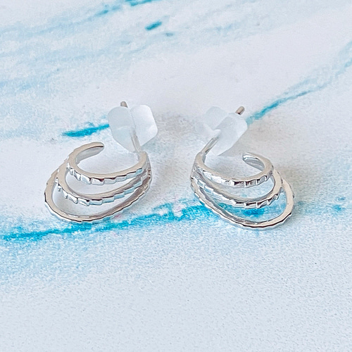 両耳　シルバー925 2.0×13mm ピアス　101サイズ同 CAREERING - 【両耳用】プラシーボピアス PLACEBO 101(SV