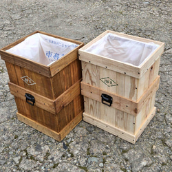 分別ゴミ箱 45L×2袋対応 ハンドメイド アンティーク風ダストボックス 分別ゴミ箱 45L×2袋対応 ハンドメイド アンティーク風ダストボックス