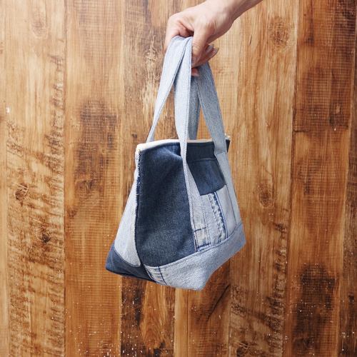 ランチバッグ リメイクデニム デニムバッグ RD24004 弁当袋・風呂敷