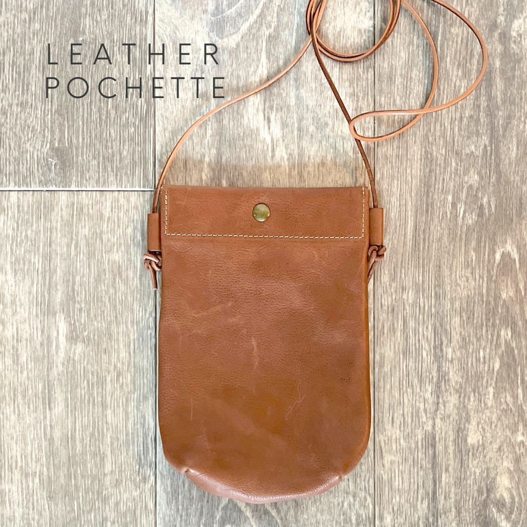 【受注制作】育てる本革ポシェット＊ソフトヌメ牛革＊くったり柔らか＊経年変化を楽しめる