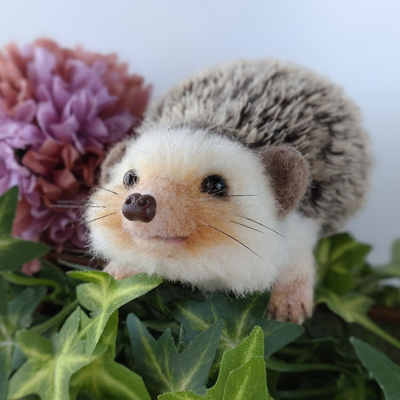 送料無料【森のかくれんぼ名人 ハリネズミのソラくん】羊毛フェルト