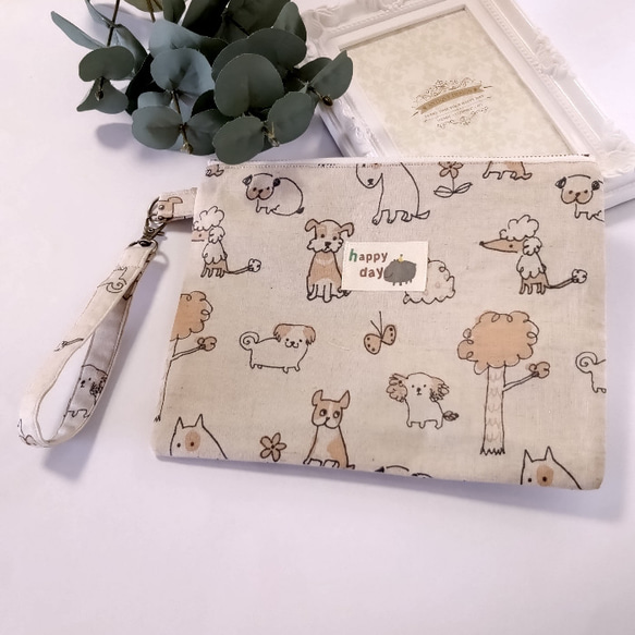 フラットポーチ♡わんこ＆にゃんこ フラットポーチ♡わんこ フラットポーチ♡わんこ＆にゃんこ フラット