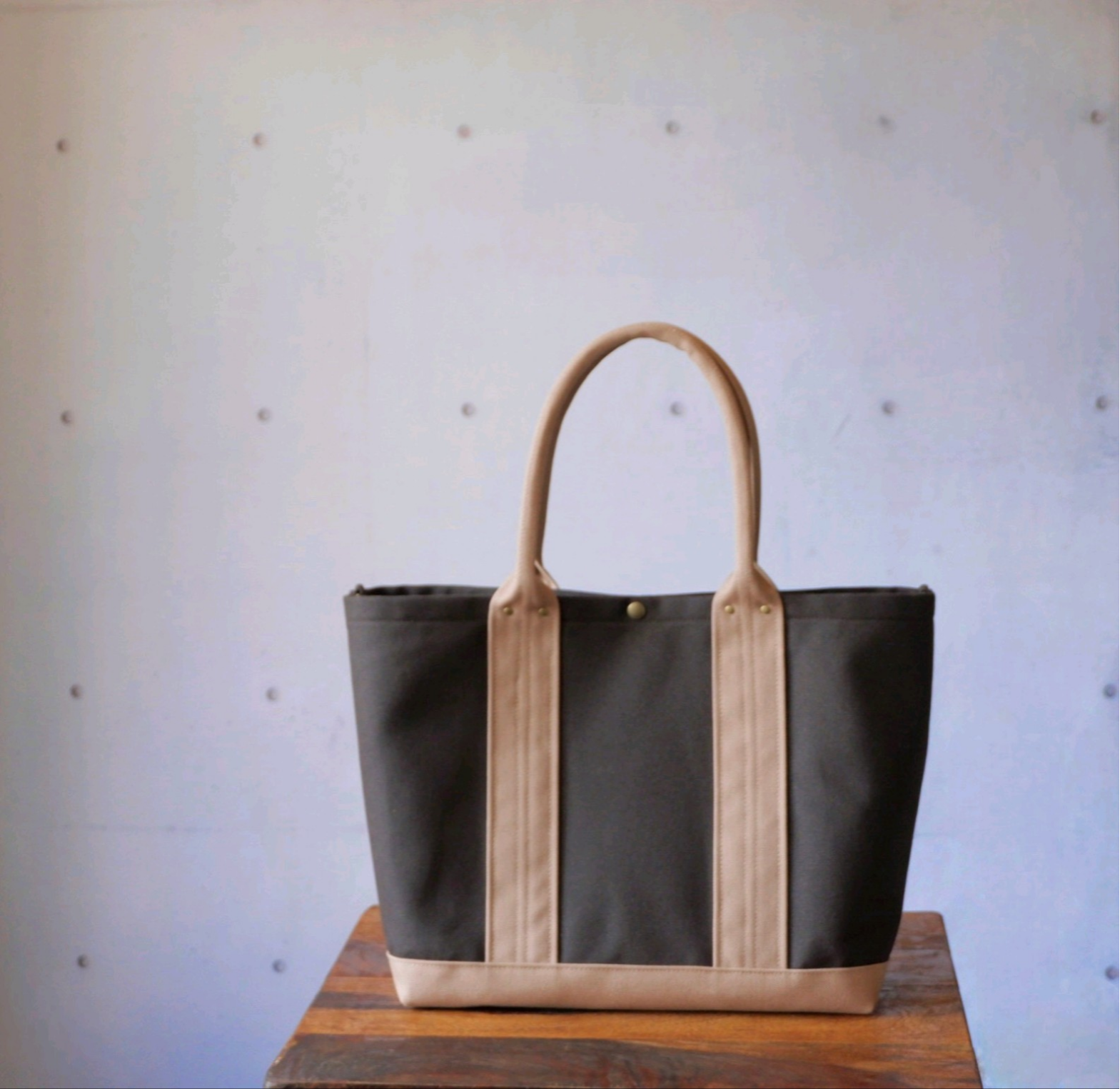 A4トート◇classic◇ダークブラウン×シナモン | 倉敷帆布