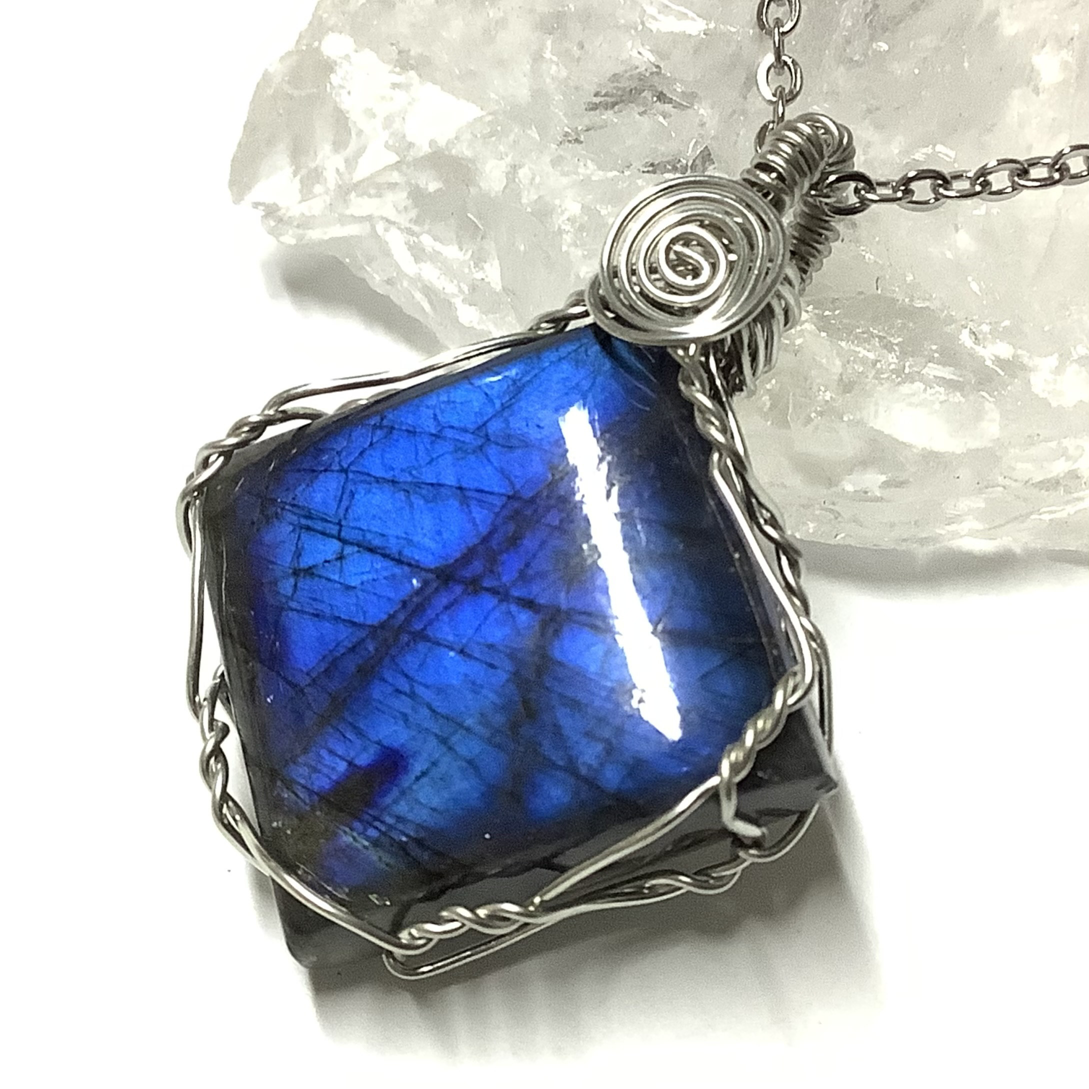 一点物☆ ヒーリングストーン 天然石 スペクトロライト ネックレス 6,162円