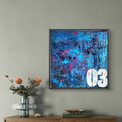 ループNo2.躍 / 抽象画 46×38㎝ F8 インテリア おしゃれ モダン ループNo2.躍- 抽象画 46×38㎝ F8 原画1点のみ インテリア