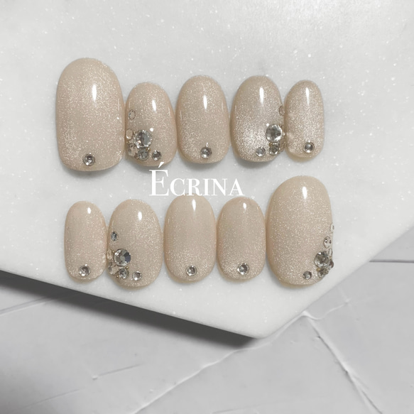 173 ネイルチップ マグネットネイル キラキラ ストーン ネイルチップ