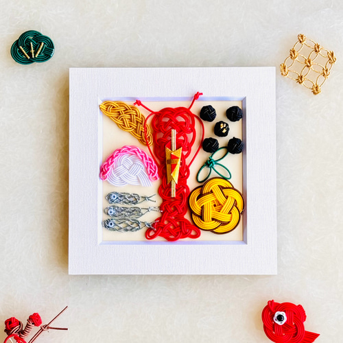 水引で作った【おせち】のミニフレーム その他インテリア雑貨 tomoemon