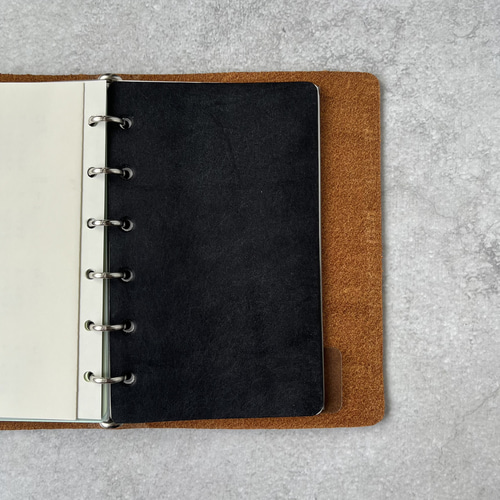 ミニ6】下敷き ディバイダー リフィル システム手帳 レザー 手帳