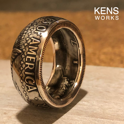 USAケネディハーフダラー銀貨 コインリング 指輪・リング KENS 