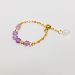 k18リング ミラーボールリング チェーンリング 指輪 スライド