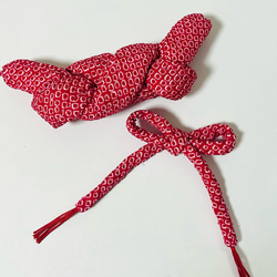 日本髪（鹿の子・ちんころセット）赤 和装小物（帯・半襟） T☆room