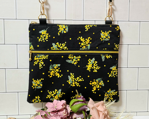 ☆ぷう 花柄サコッシュ ハンドメイド サコッシュ ポシェット ハンドメイド 花柄 ブルー - メルカリ