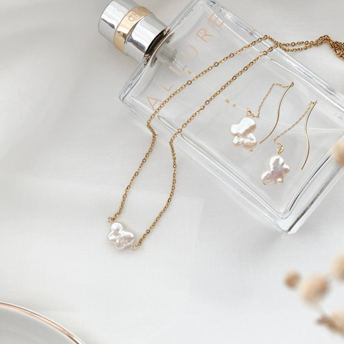 バタフライパール ネックレス | 蝶々 ちょうちょ 淡水パール