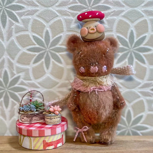 ハンドメイドテディベア＊仔ぐま。お家探し。 ぬいぐるみ 夢苺  