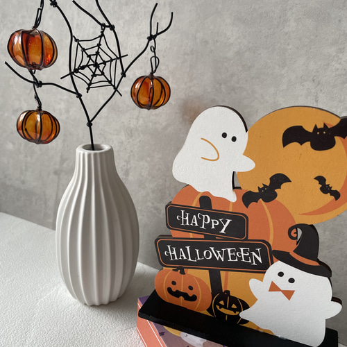 ハロウィンの枝 ワイヤークラフト その他インテリア雑貨 にこ