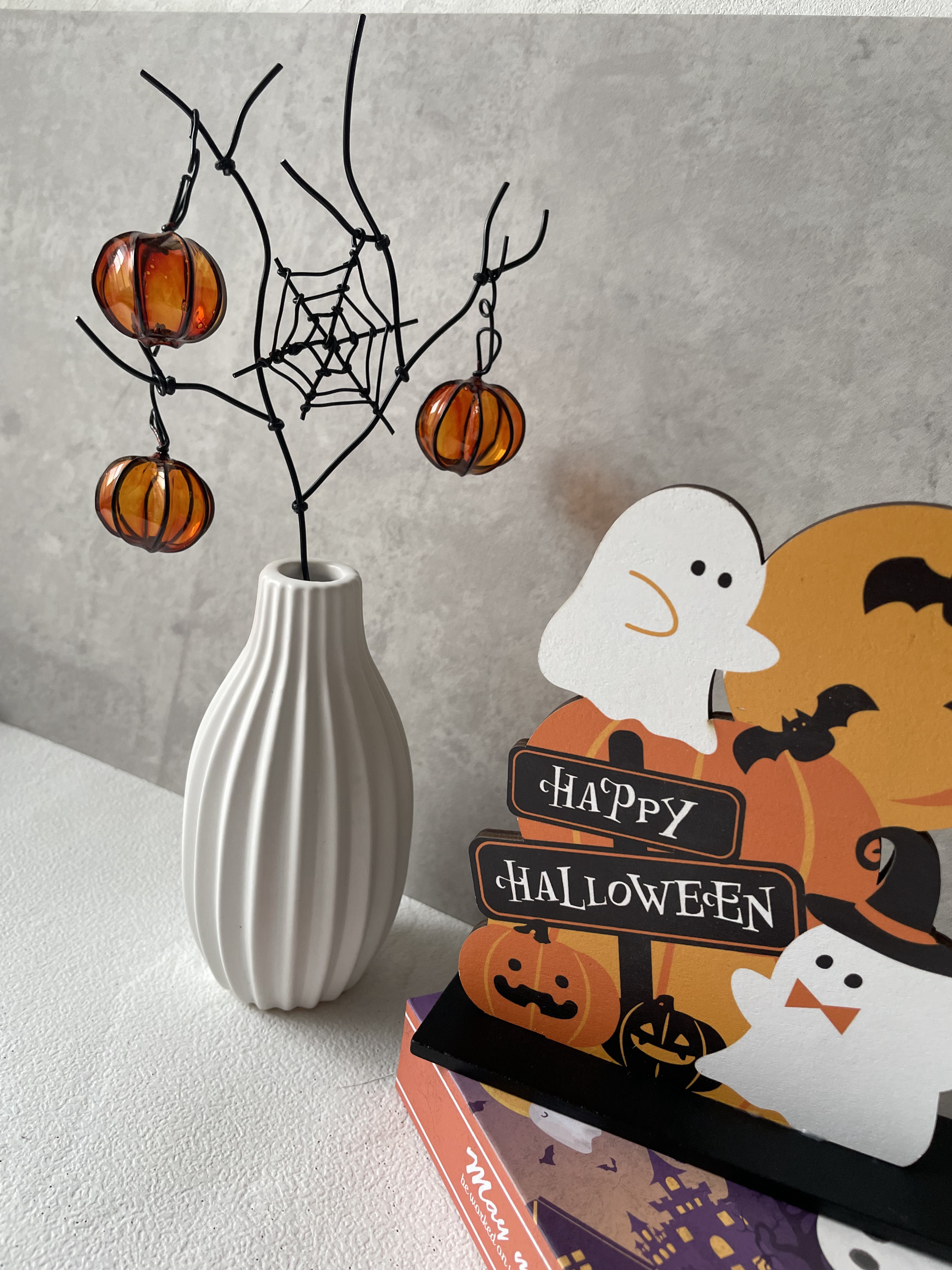 ハロウィンの枝 ワイヤークラフト その他インテリア雑貨 にこちゃん
