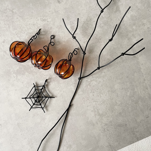 ハロウィンの枝 ワイヤークラフト その他インテリア雑貨 にこちゃん