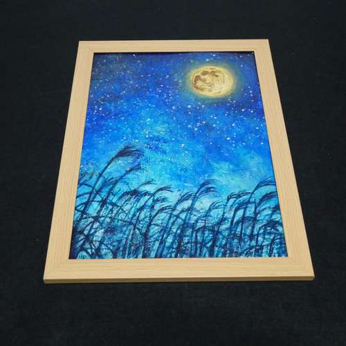 油絵 油彩 油彩画 絵 絵画【お月見のススキ】 絵画 HR 通販 油絵 油彩 油彩画 絵 絵画【お月見のススキ】 絵画 HR 通販