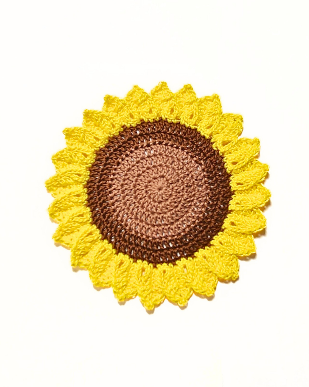 ドイリー1288❤️秋のひまわりビンセントとぷっくりツル薔薇のドイリー