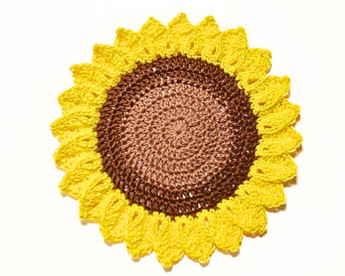 ドイリー1288❤️秋のひまわりビンセントとぷっくりツル薔薇のドイリー✨ ドイリー1288❤️秋のひまわりビンセントとぷっくりツル薔薇のドイリー