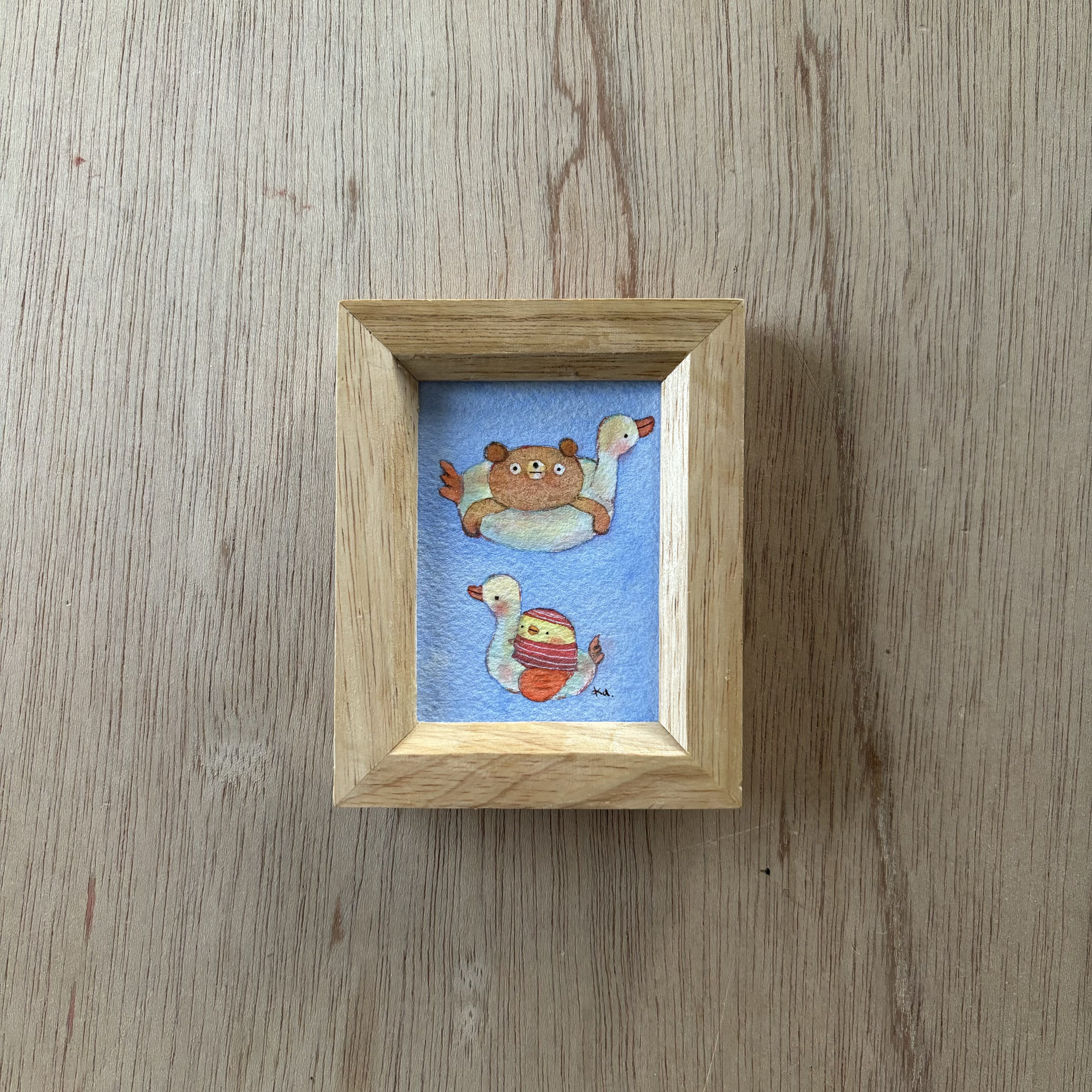 「duck float」ミニ額　原画