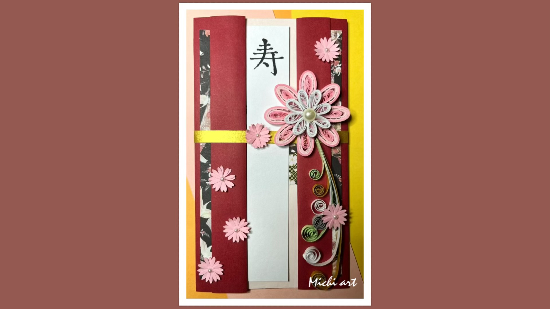 クイリング/ご祝儀袋/ウエディング/ペーパーフラワー おさないやよい | 🍀クイリングのご祝儀袋🍀 〜スワイプしてね