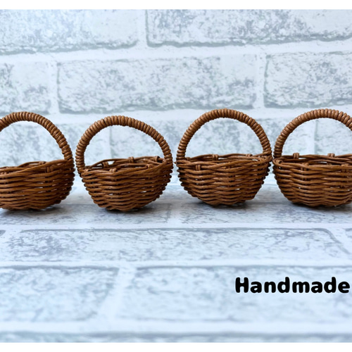 ミニチュア かご バスケット ハンドメイド カゴ インテリア プレゼント