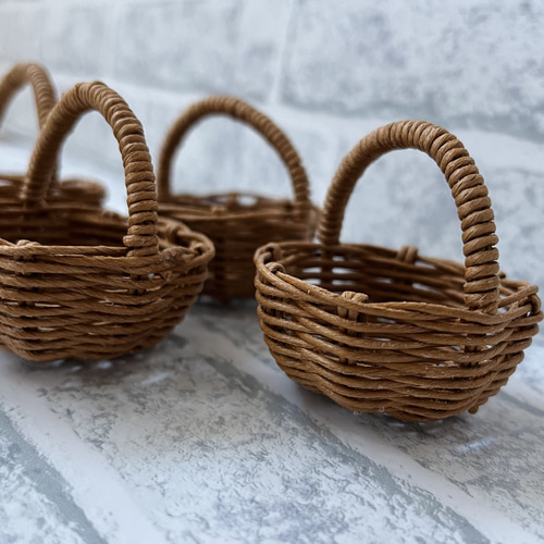 ミニチュア かご バスケット ハンドメイド カゴ インテリア プレゼント