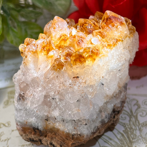 水晶 クラスター シトリンファントム 天然石 Amazon.co.jp: 天然シトリンイエローファントム水晶クラスター