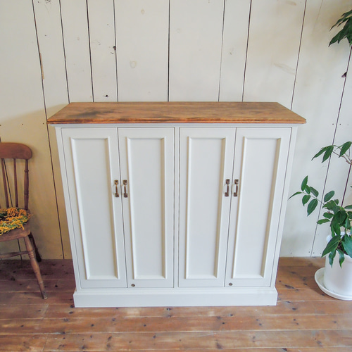 フランスアンティークキャビネット オーダーメイド下駄箱 W1200