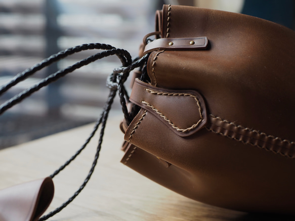 【Rité】Yuft Cordovan/巾着/オーダー参考品 巾着バッグ Maison d' Artisan 通販 18186619 ...