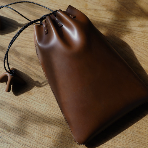 Rité】Yuft Cordovan/巾着/オーダー参考品 巾着バッグ Maison d