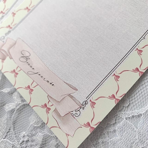 アクセサリー台紙【はがきサイズ/10枚入】[D-706]大きい台紙/リボン1