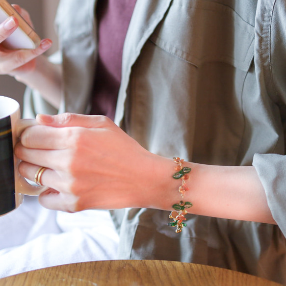 秋收桂花捷克珠手鍊 第6張的照片