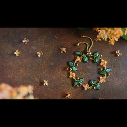 秋收桂花捷克珠手鍊 第7張的照片