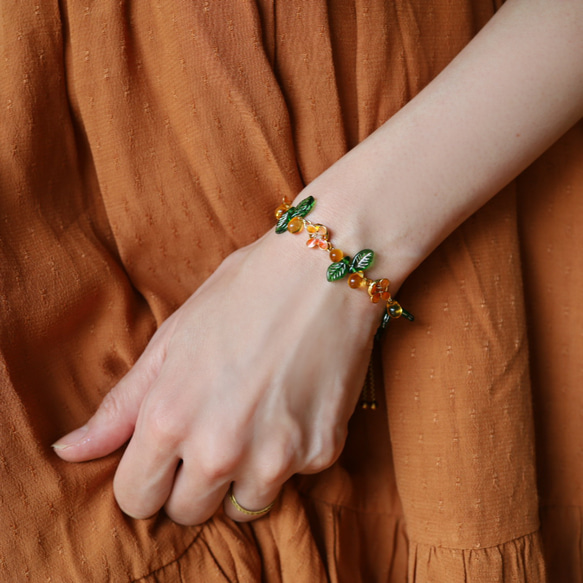 秋收桂花捷克珠手鍊 第3張的照片
