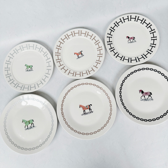 【新品/未使用】 ポーセラーツ/ラウンドプレートセット 新品/未使用】《ハンドメイド》ポーセラーツ/ラウンドプレート