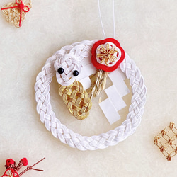 巳年】吉祥※小判を咥えた巳さん水引しめ飾り しめ縄・しめ飾り