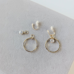 痛くないイヤリング☆組み合わせ自由なチャーム5セットイヤリング/c018/金属アレルギー対応 12枚目の画像