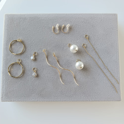 痛くないイヤリング☆組み合わせ自由なチャーム5セットイヤリング/c018/金属アレルギー対応 7枚目の画像