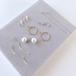 痛くないイヤリング☆組み合わせ自由なチャーム5セットイヤリング/c018/金属アレルギー対応 13枚目の画像