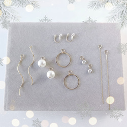 K14WGイヤリング金具 ネジバネイヤリング金具ご用意致しました！ 1ペア