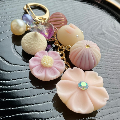 練り切り 和菓子 キーホルダー 桜 フェイクスイーツ 食品