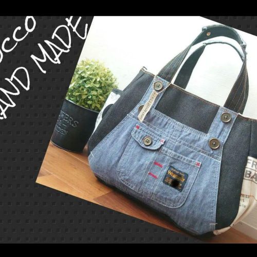 No.510【DENIM✖️overall denim ToteBag】デニムリメイクトート