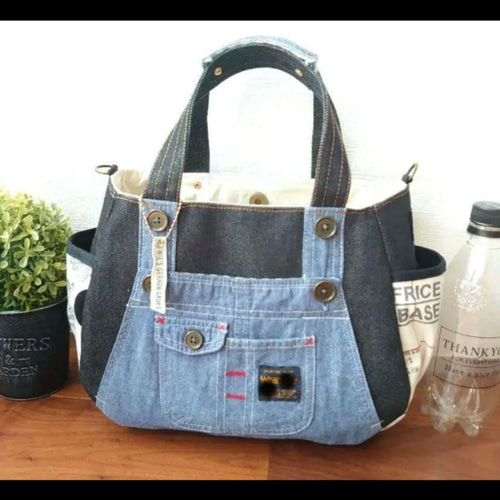 No.510【DENIM✖️overall denim ToteBag】デニムリメイクトート