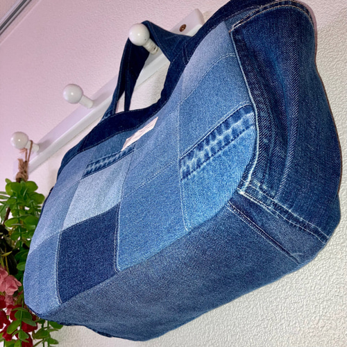 新作！お出掛けトートバッグ☆ショルダー紐付き☆3WAY☆手刺繍