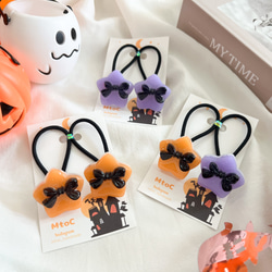 レジン チョコレートとリボンのヘアクリップ キッズ ベビー