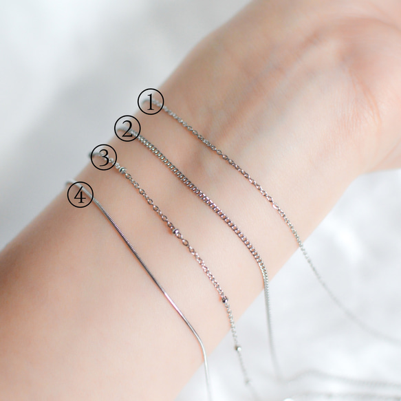 【ミスティックトパーズのシンプルな一粒ネックレス】5mm / 緑 紫 / 天然石 / サージカルステンレス 10枚目の画像