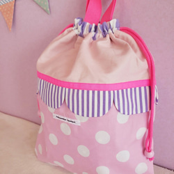 【三件套裝】絎縫扇貝●課包●鞋盒●體操衣架紫色 尺寸可更換 第9張的照片