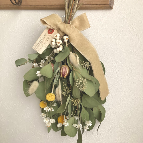 ユーカリスワッグ 産地直送 グリーン・ユーカリ スワッグ S／福島 hinatabaからお届け